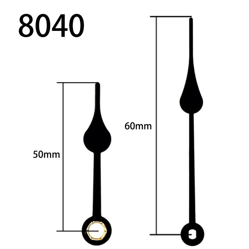 Revèy Men HR8040 Nwa Lè ak minit, twou kare ak manch kwiv
